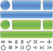 光滑的网页按钮和图标 光滑的网页按钮和图标