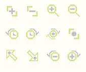 绿灰像素图标-命令