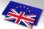 欧盟和英国国旗