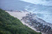 高角度的巴厘岛海滩