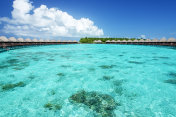 马尔代夫的热带海滩天堂度假村