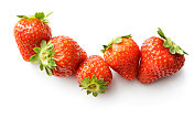 水果:白色背景上孤立的草莓