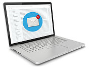 新电子邮件在线信息通讯笔记本电脑