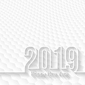 新年快乐2019 -六边形背景,设计插图 新年快乐2019 -六边形背景,设计插图