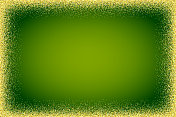 金色闪光的框架在绿色的背景