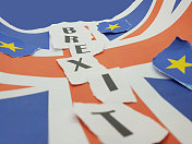 英国国旗，欧盟和英国退欧