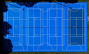 网球场鸟瞰图。
