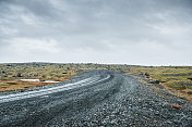 冰岛Vatnaj?kull火山景观乡村公路