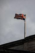 黄昏时分的英国国旗