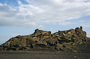 熔岩形成，火山区域被风侵蚀，南冰岛