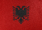 阿尔巴尼亚国旗闪光纹理