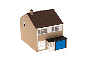 模型房子-白色背景