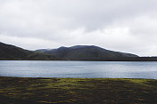 冰岛高地的高山湖泊和火山