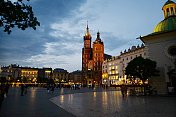 Kraków在晚上