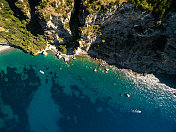 意大利阿马尔菲海岸的俯视图