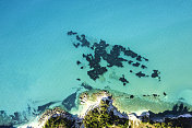 Zakynthos海岸线鸟瞰图，希腊