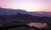 日落时分，里约热内卢里约热内卢，Botafogo Bay