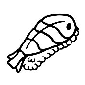 可爱的寿司卡哇伊-虾刺身 可爱的寿司卡哇伊-虾刺身