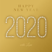2020年――新年贺卡。寒假设计模板。