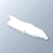 阿鲁巴3D地图上的灰色背景