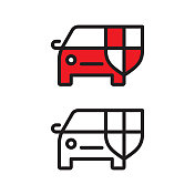 汽车保护线图标