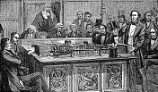 William Ewart Gladstone辩论Benjamin Disraeli的预算在1852 - 19世纪