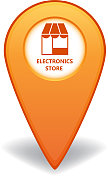 电子商店地图指针GPS导航