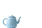金属制成的蓝色茶壶