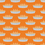 平面设计秋季无缝南瓜饼图案