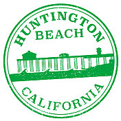 加州亨廷顿海滩旅行邮票
