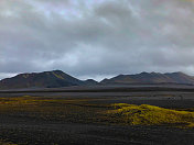 冰岛东北部秋季的火山景观