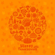 感恩节图标拼贴 感恩节图标拼贴