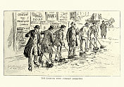 失业者的劳动测试，扫街，19世纪