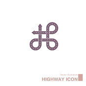 矢量绘制的高速公路图标。
