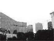 黑白风格的现代城市建筑背景
