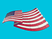 摘要设计的美国国旗