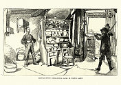 十九世纪，维多利亚时代，爱尔兰兼职者在教皇的小屋里索要武器