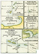 太平洋岛萨摩亚地图1898年