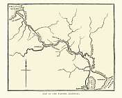 19世纪巴拿马铁路的地图