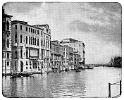 意大利威尼斯大运河上的Palazzi Barbaro, 19世纪