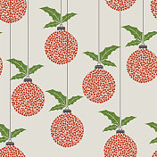 圣诞冬青无缝图案