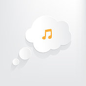 3D思想泡泡音乐图标