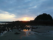 安永岛的日落景色
