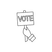 政治和选举黑色细线图标 政治和选举黑色细线图标