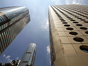 香港中央商务区的摩天大楼