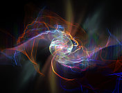 发光粒子和线条的光爆炸 发光粒子和线条的光爆炸