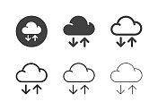 云数据传输图标-多系列
