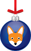 可爱的狐狸圣诞饰品 可爱的狐狸圣诞饰品