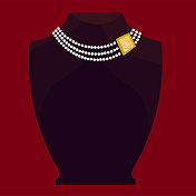 时尚项链-珍珠和黄金。 时尚项链-珍珠和黄金。