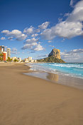 地中海阿利坎特Calpe Calp的Arenal Bol海滩